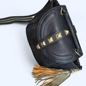 Black and Gold Studded Women's Bag